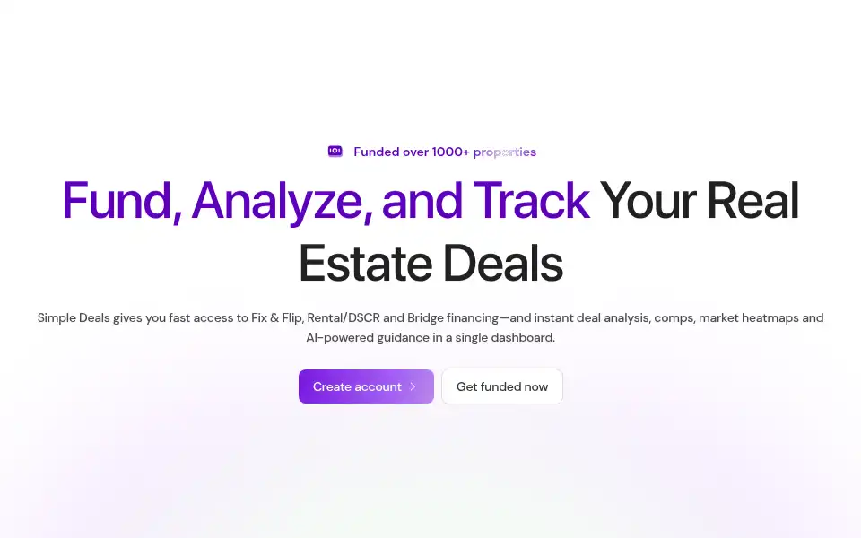 Screenshot of simpledeals.io