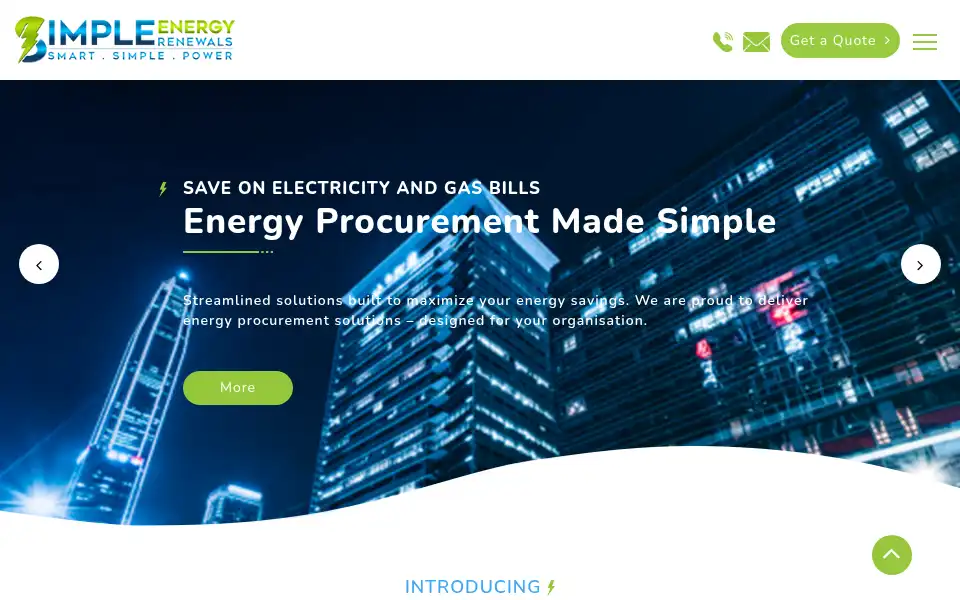 Screenshot of simpleenergyrenewals.co.uk