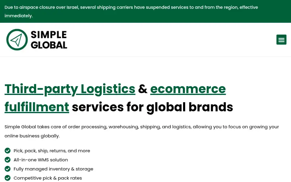 Screenshot of simpleglobal.com