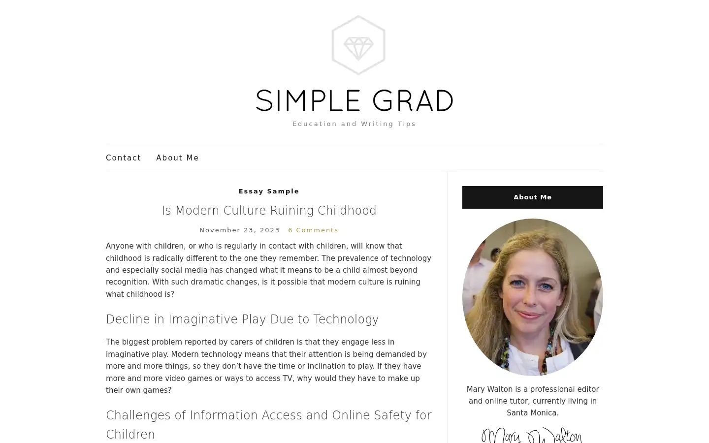 Screenshot of simplegrad.com