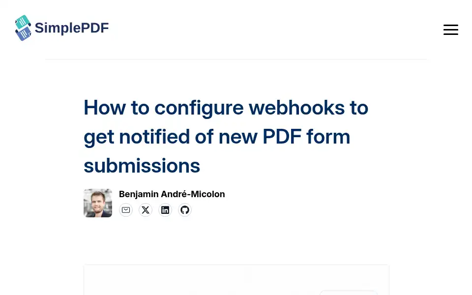 Screenshot of simplepdf.eu