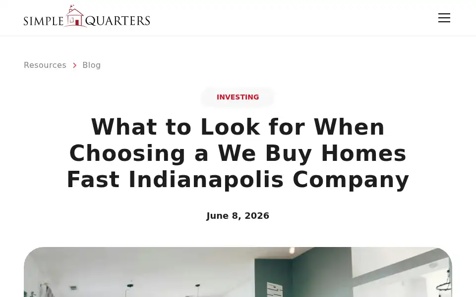 Screenshot of simplequarters.com