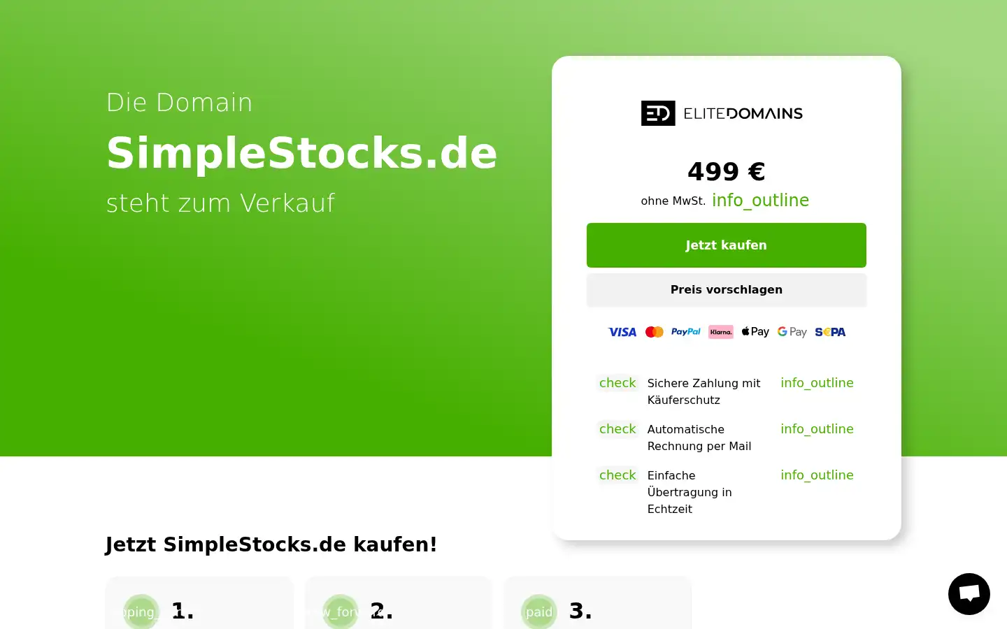 Screenshot of simplestocks.de