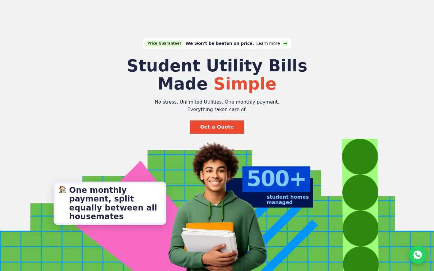 Screenshot of simplestudentbills.co.uk