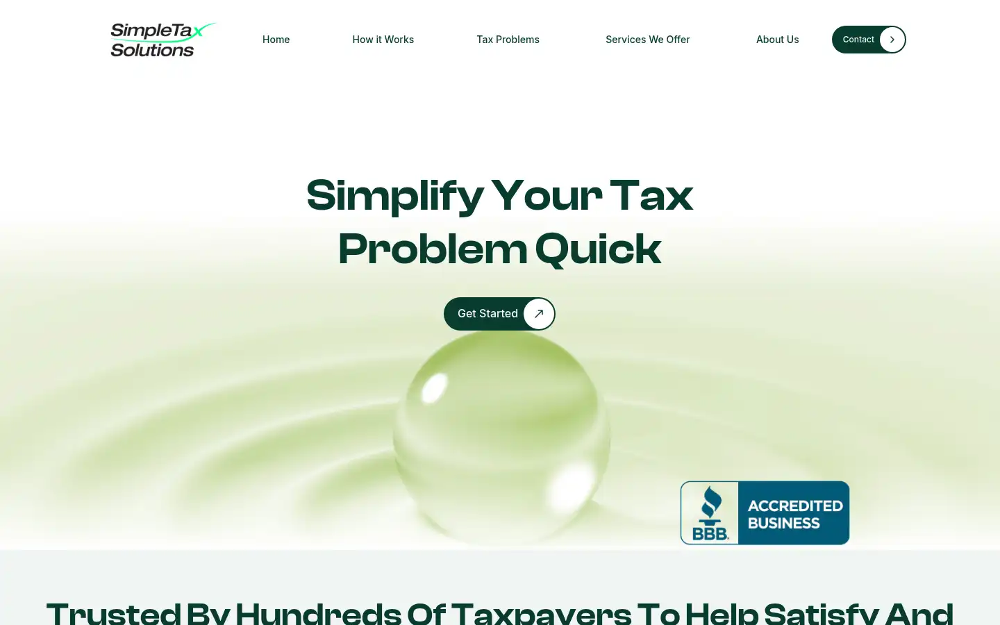 Screenshot of simpletaxsolutions.com
