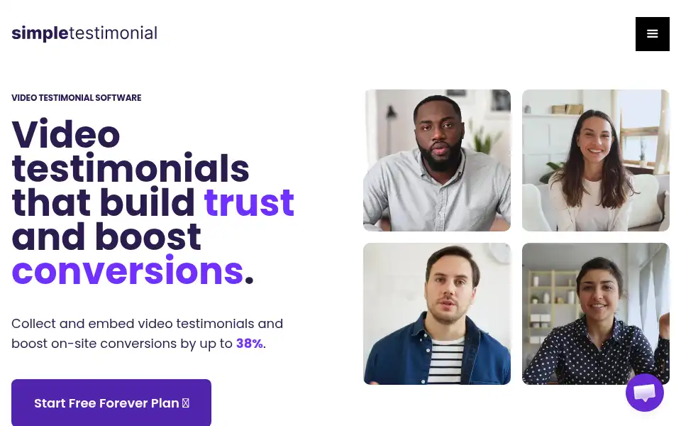 Screenshot of simpletestimonial.com