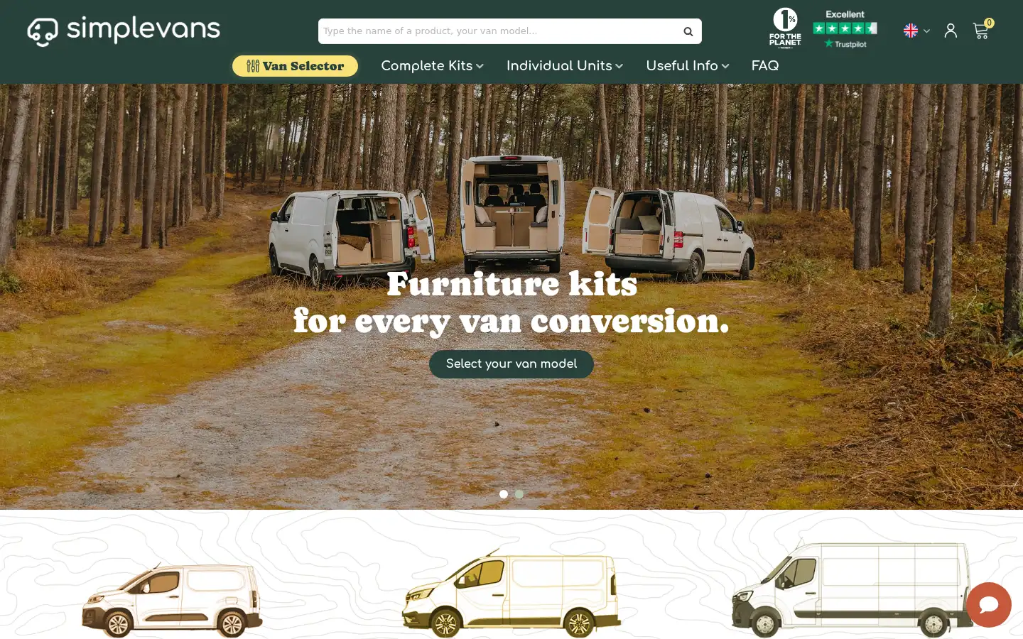 Screenshot of simplevans.eu