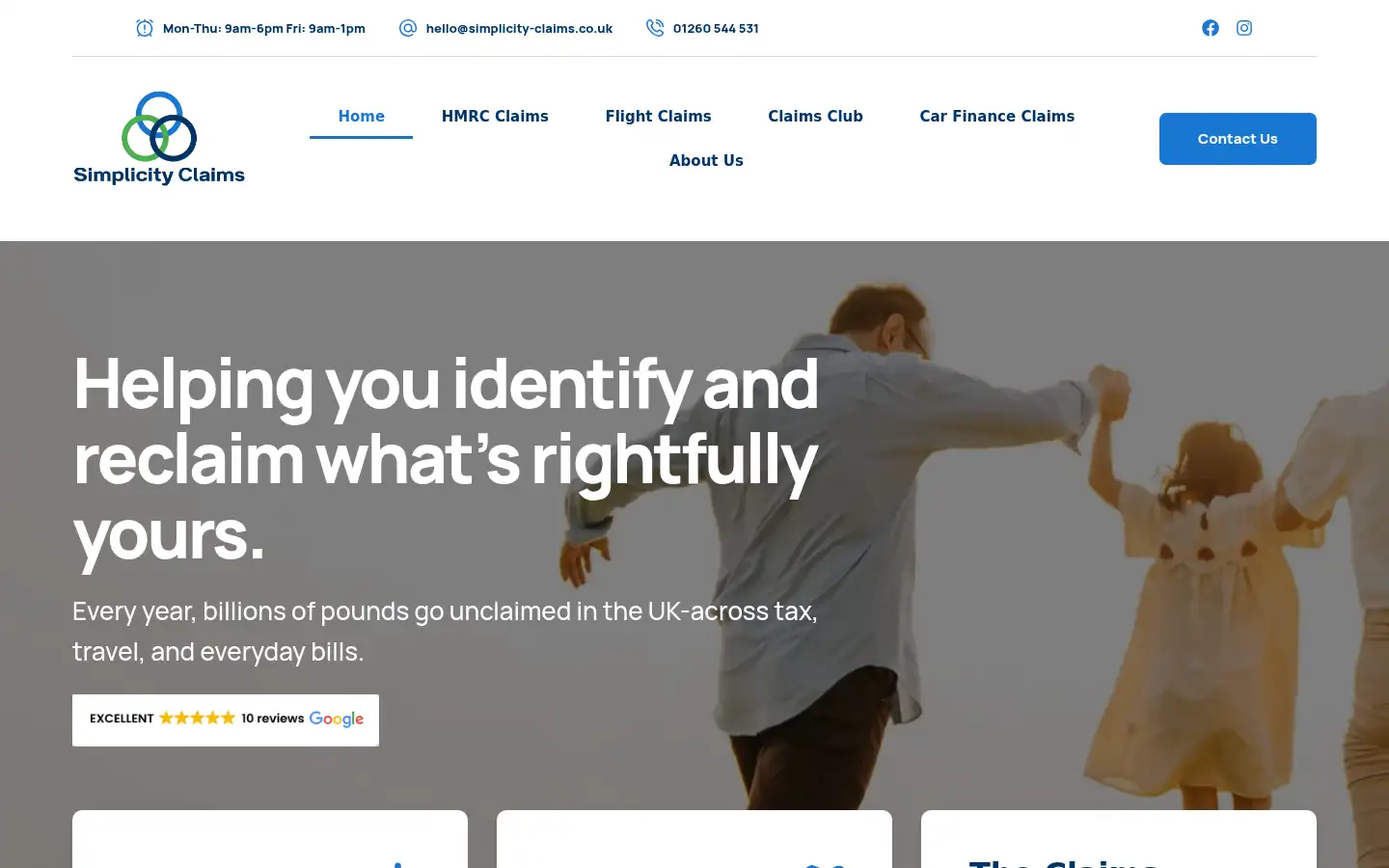 Screenshot of simplicityclaims.co.uk