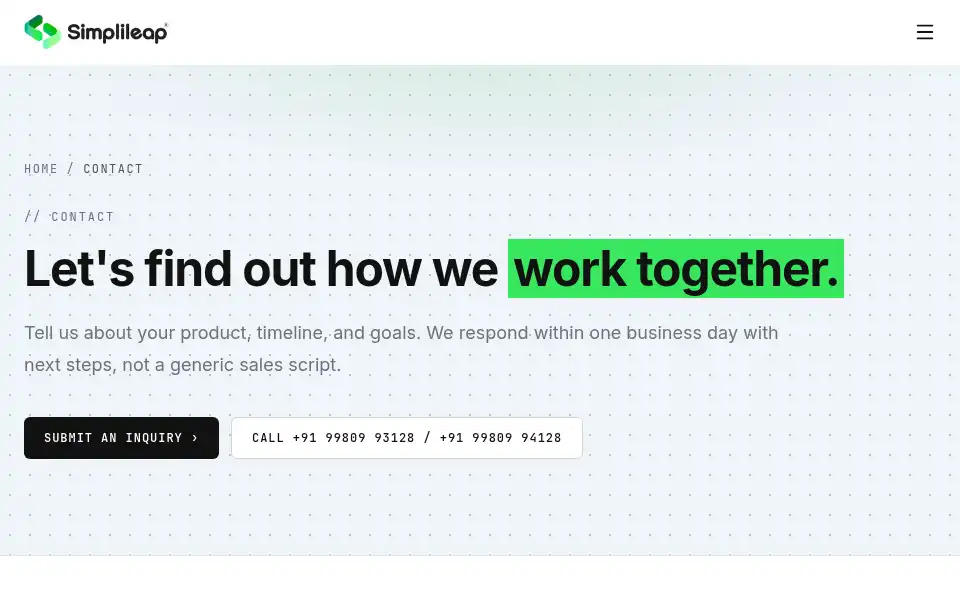 Screenshot of simplileap.com