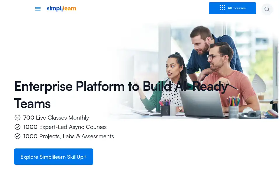 Screenshot of simplilearn.net
