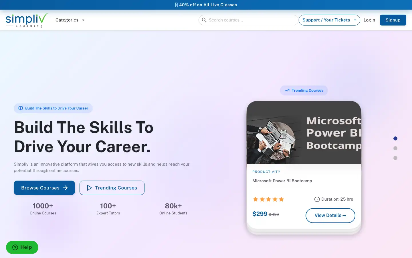 Screenshot of simpliv.com