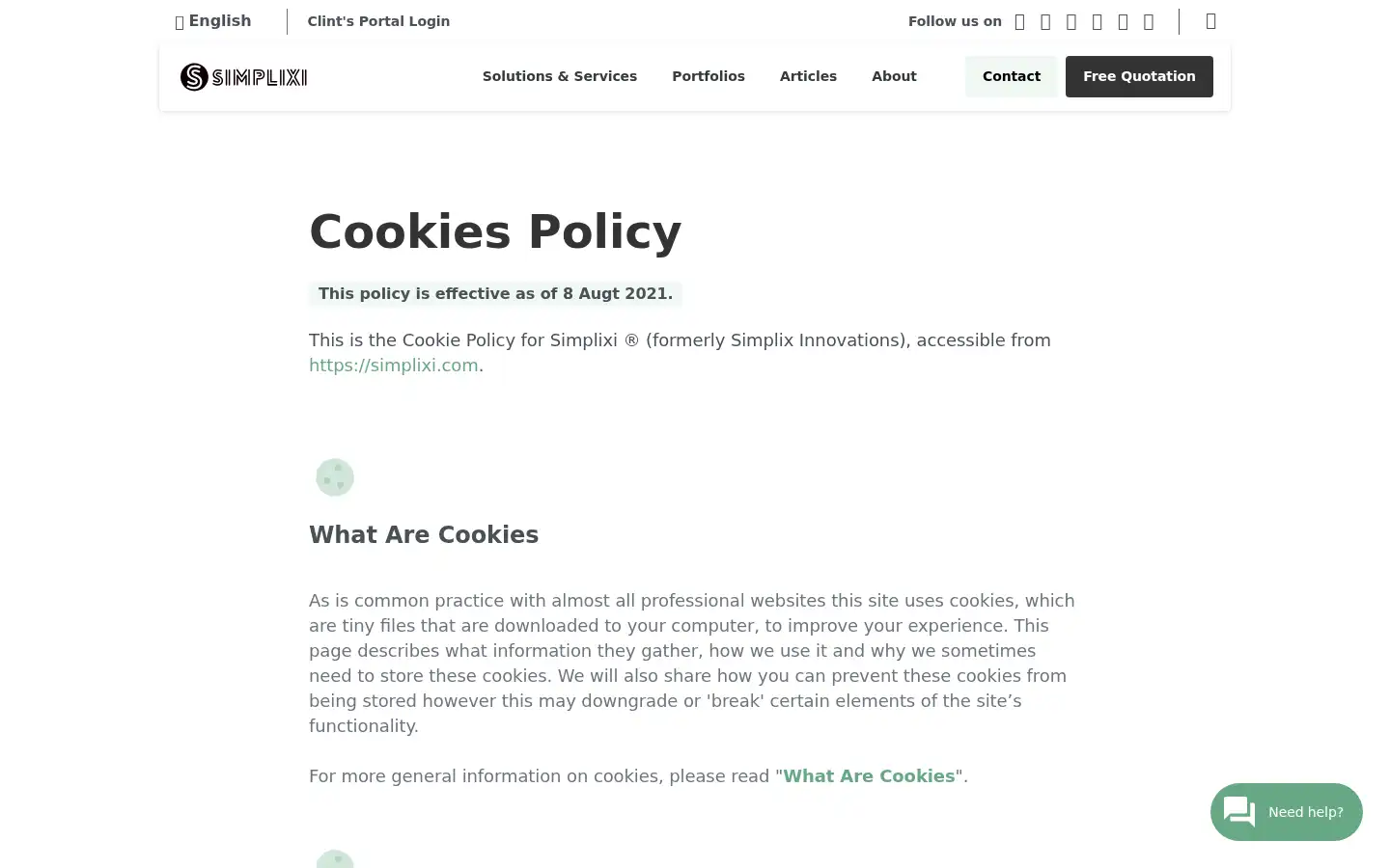 Screenshot of simplixi.com