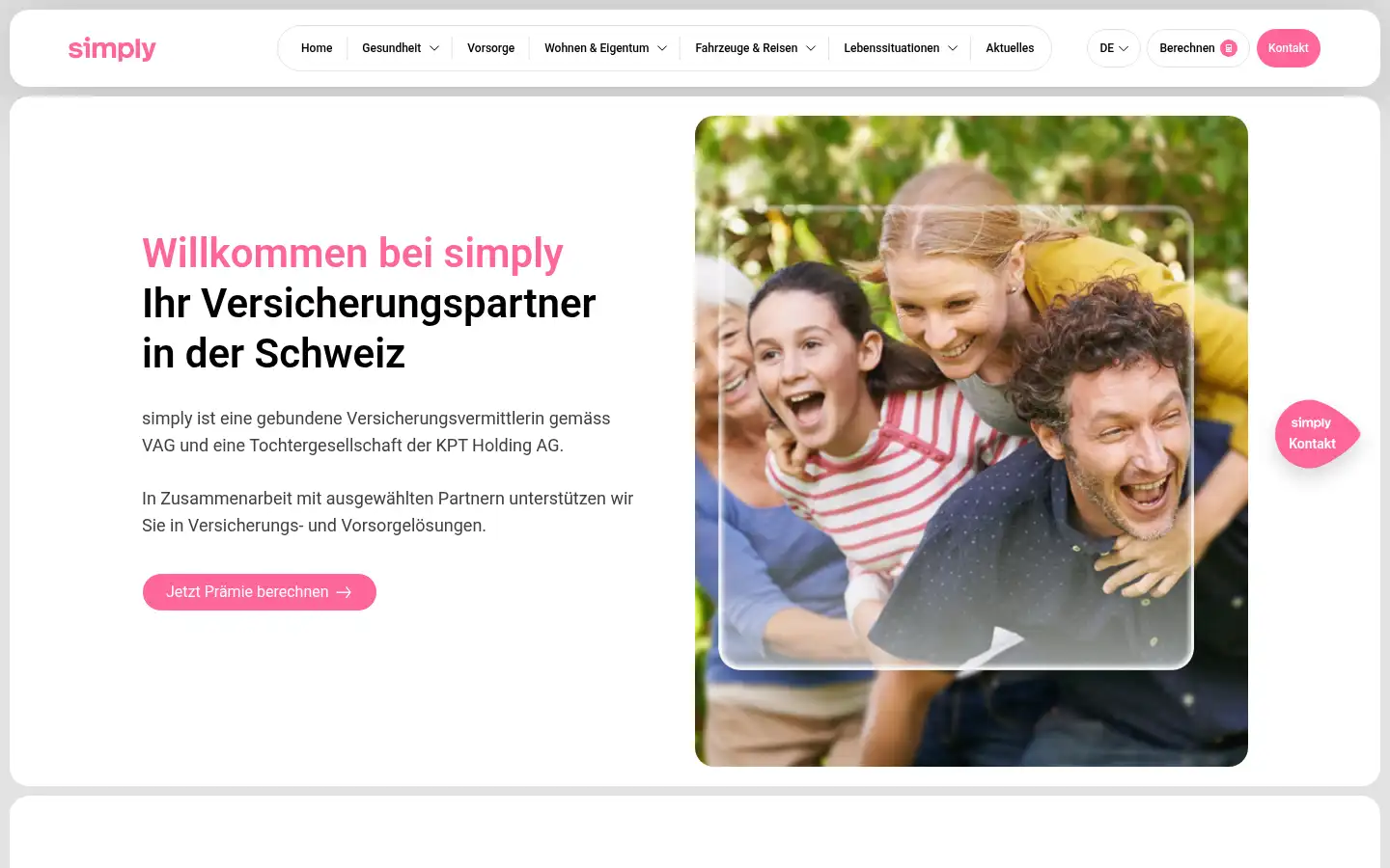 Screenshot of simply.ch