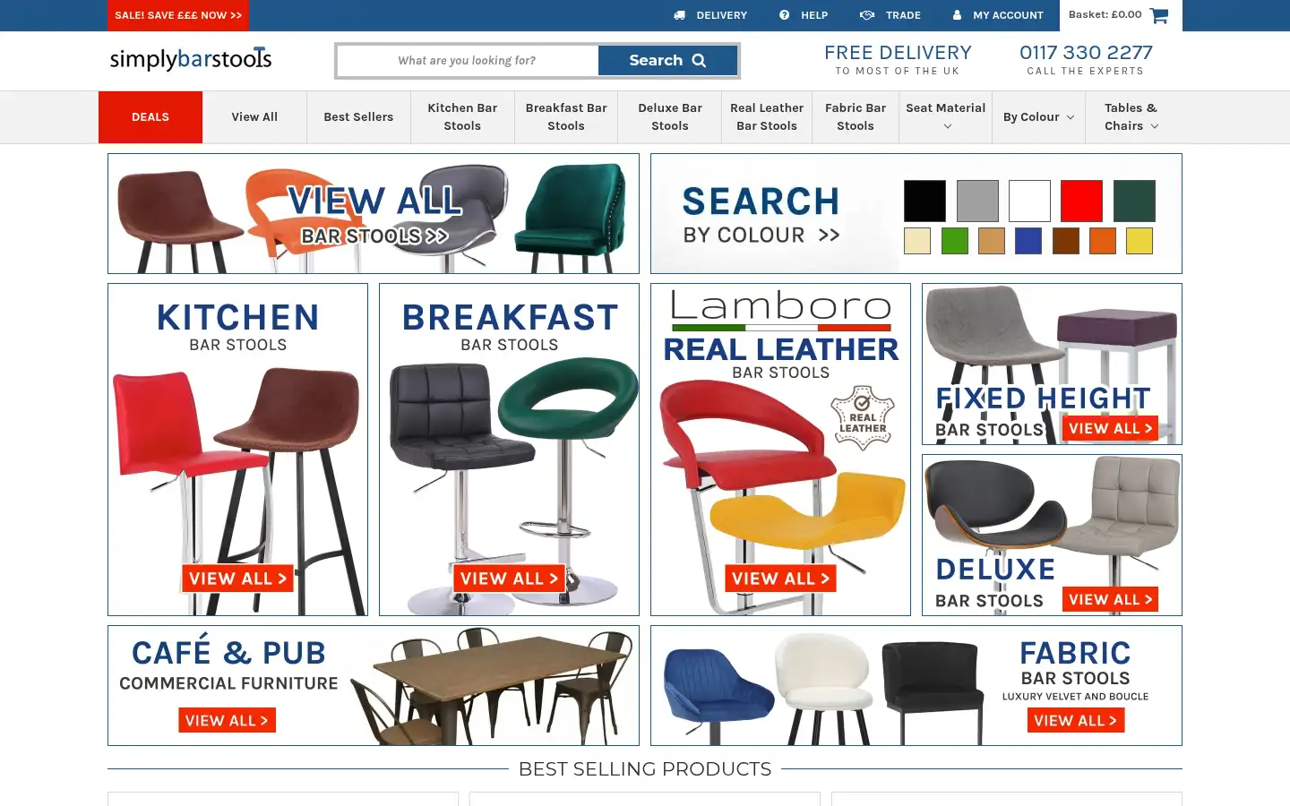 Screenshot of simplybarstools.co.uk