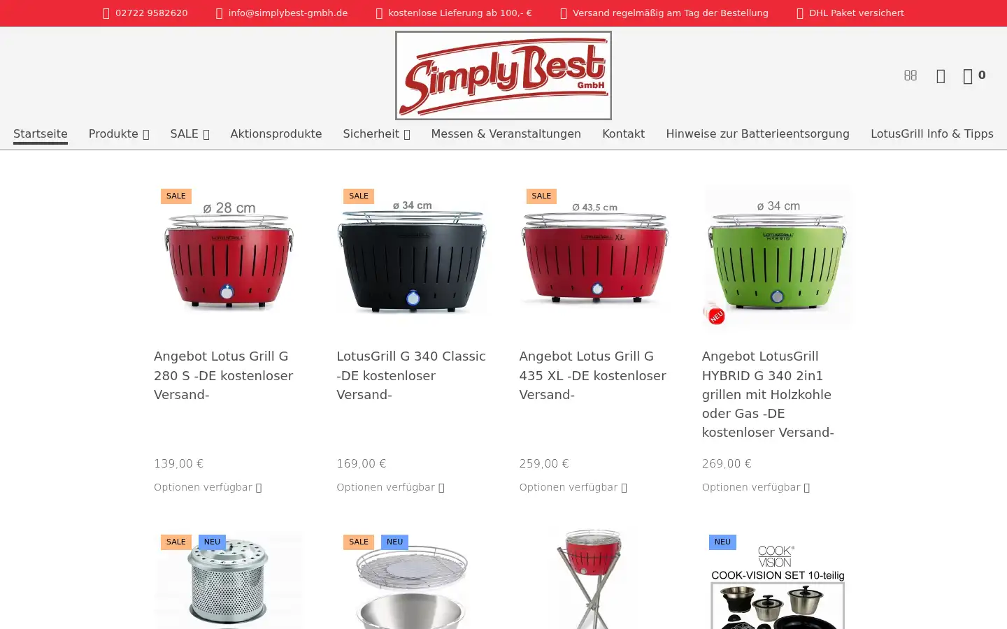 Screenshot of simplybest-gmbh.de