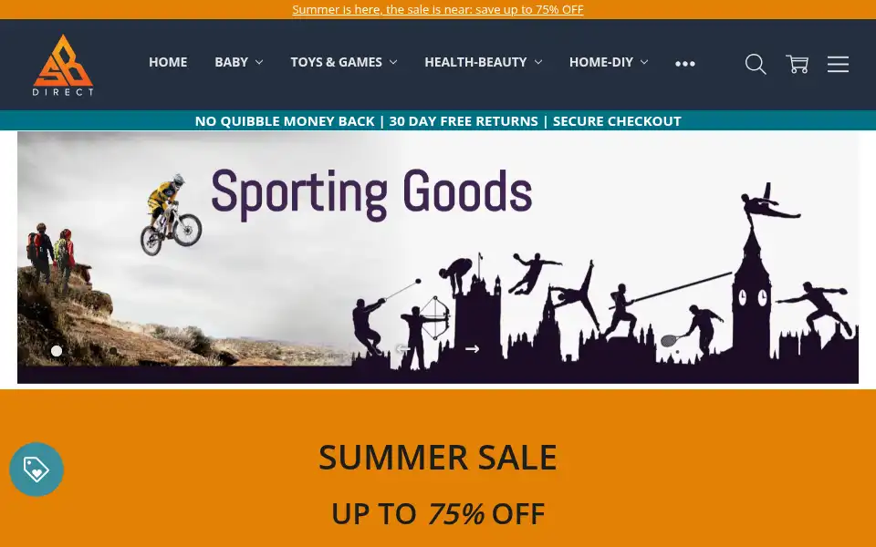 Screenshot of simplybrandsdirect.com