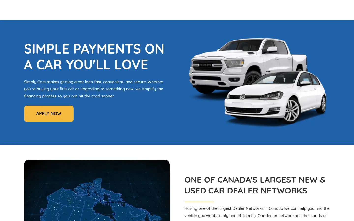 Screenshot of simplycars.com