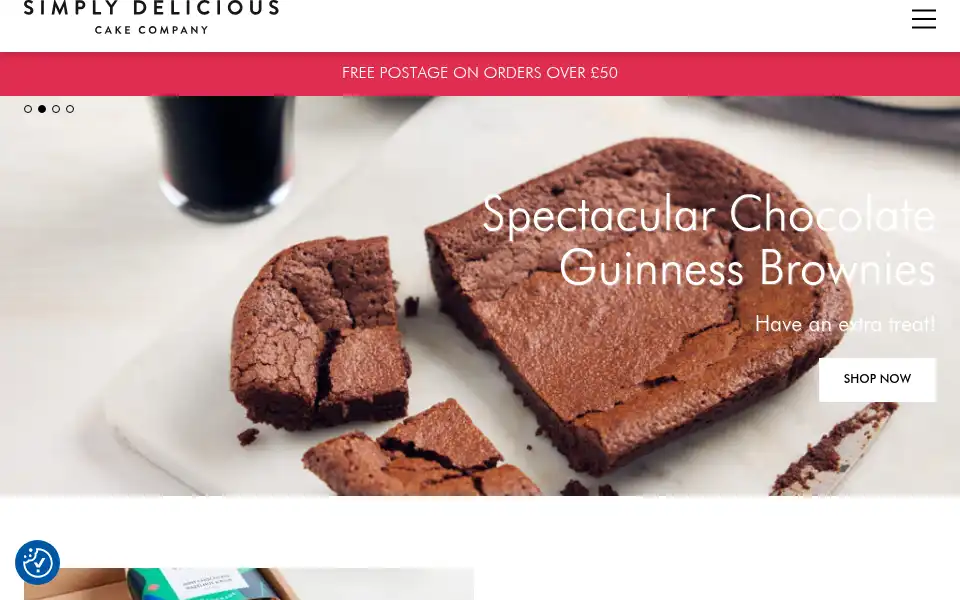 Screenshot of simplydeliciouscakes.co.uk