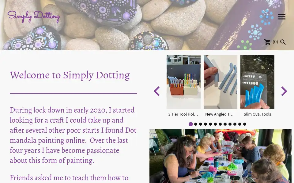 Screenshot of simplydotting.co.uk