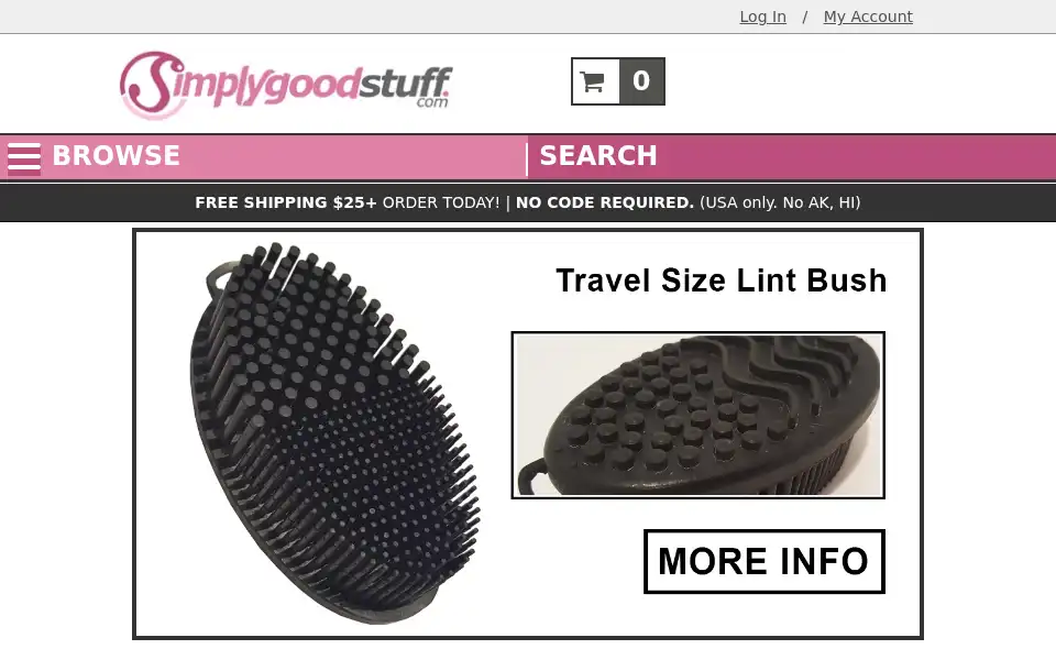 Screenshot of simplygoodstuff.com