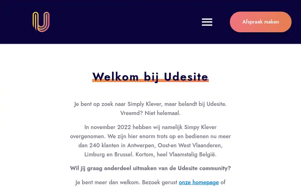 Screenshot of simplyklever.be