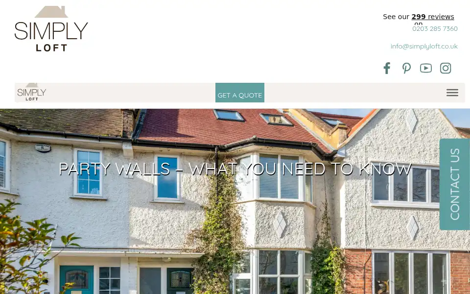 Screenshot of simplyloft.co.uk