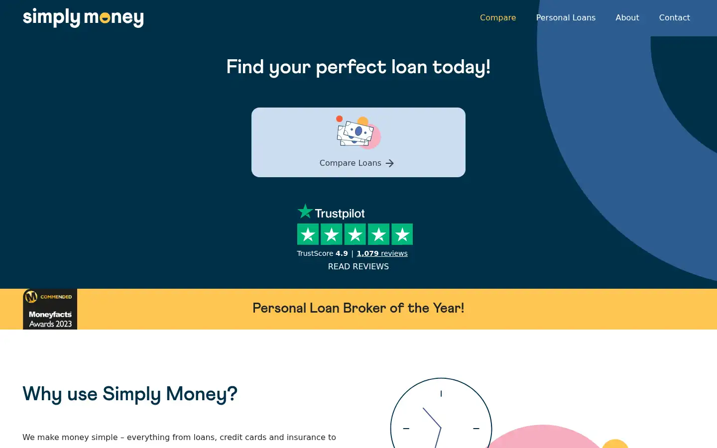 Screenshot of simplymoney.com