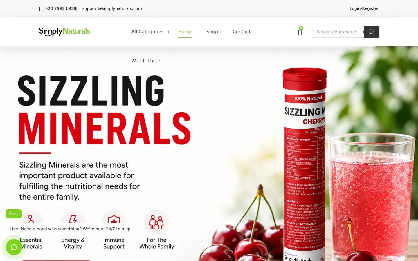 Screenshot of simplynaturals.com