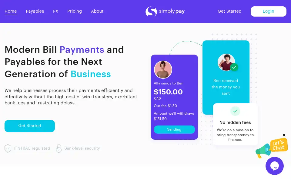 Screenshot of simplypay.app
