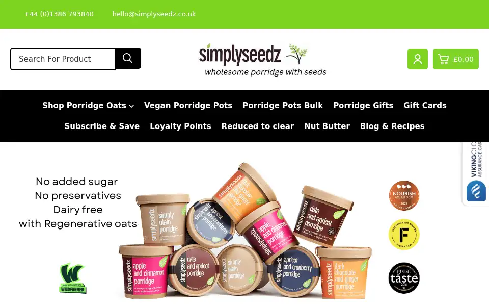 Screenshot of simplyseedz.co.uk