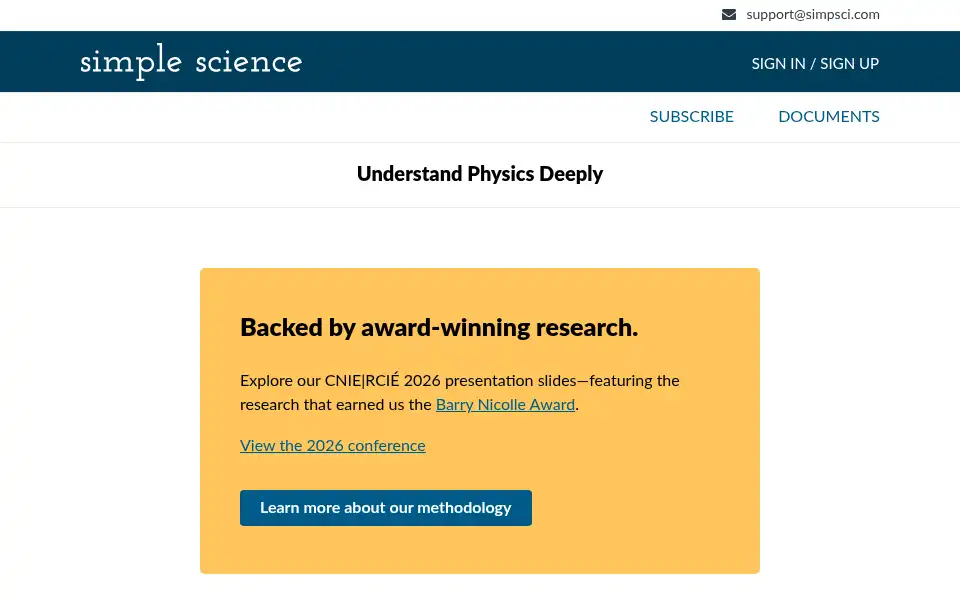 Screenshot of simpsci.com