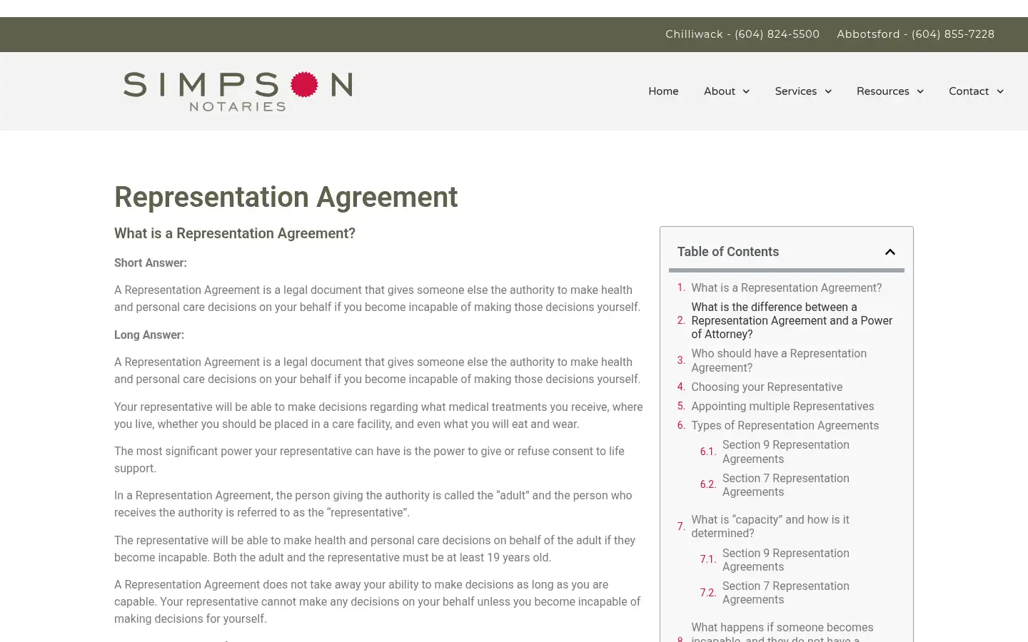 Screenshot of simpsonnotaries.com