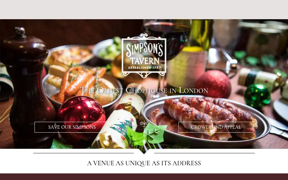 Screenshot of simpsonstavern.co.uk
