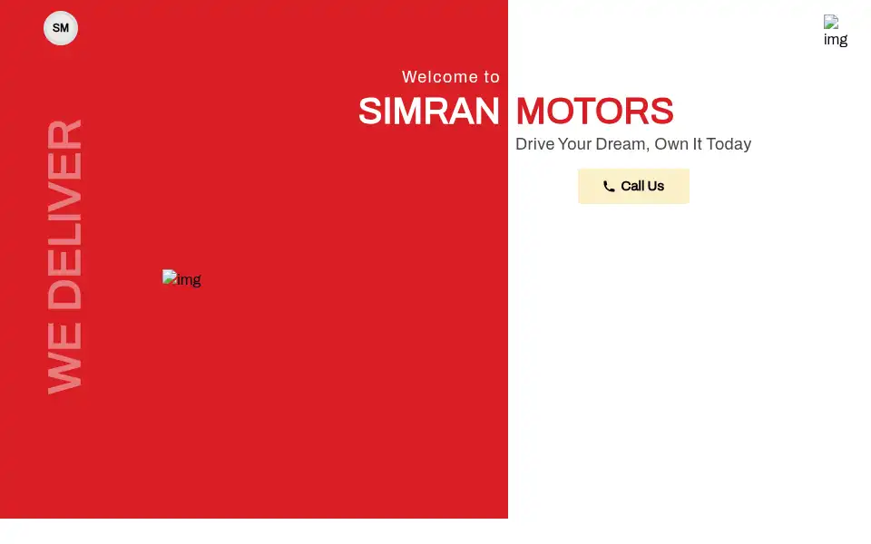 Screenshot of simranmotors.mysr.io
