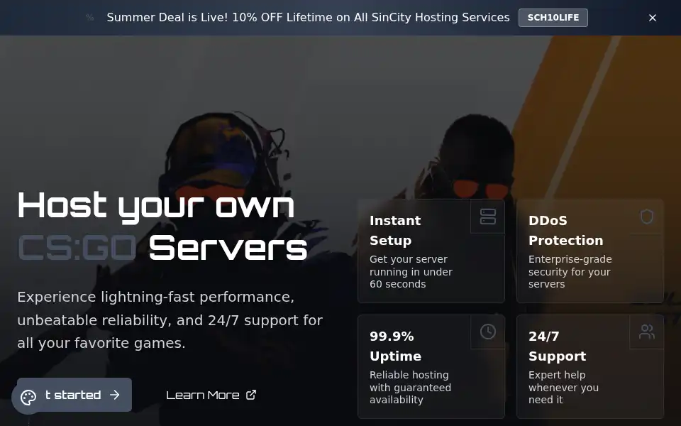 Screenshot of sincityhosting.biz