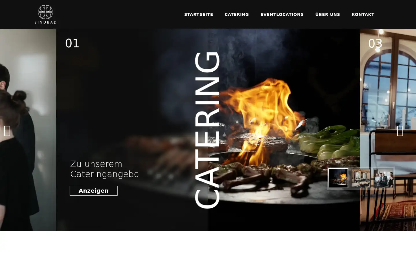 Screenshot of sindbad-gastronomie.de