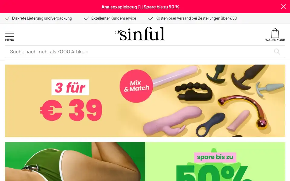 Screenshot of sinful.at