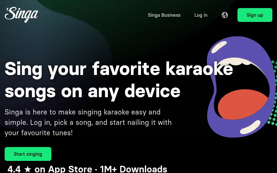Screenshot of singa.com