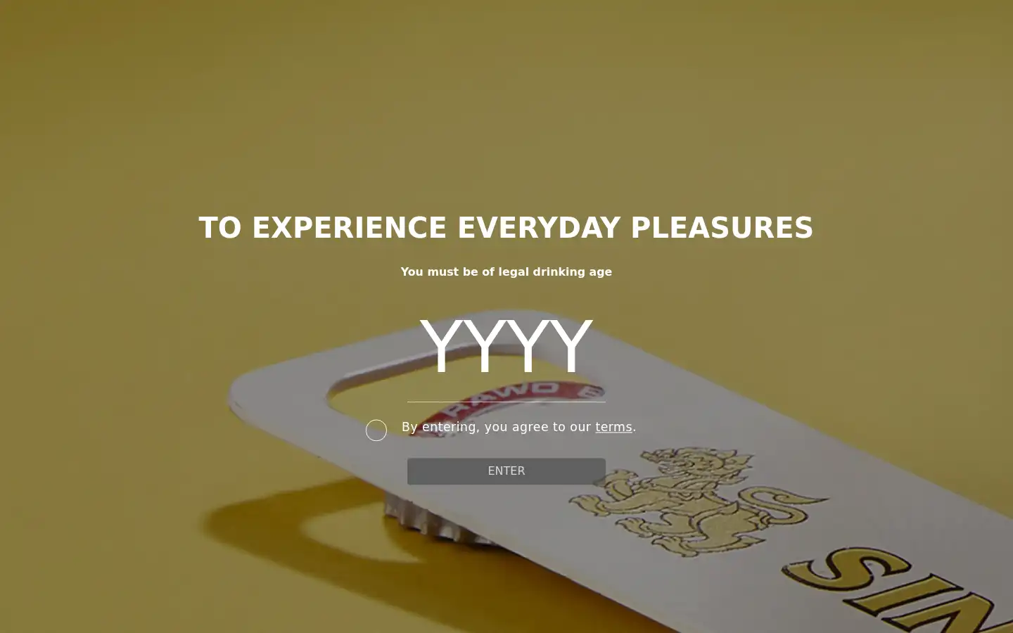 Screenshot of singha.com