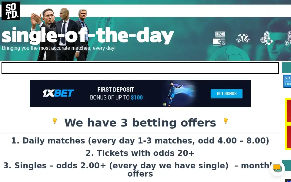 Screenshot of single-of-the-day.com