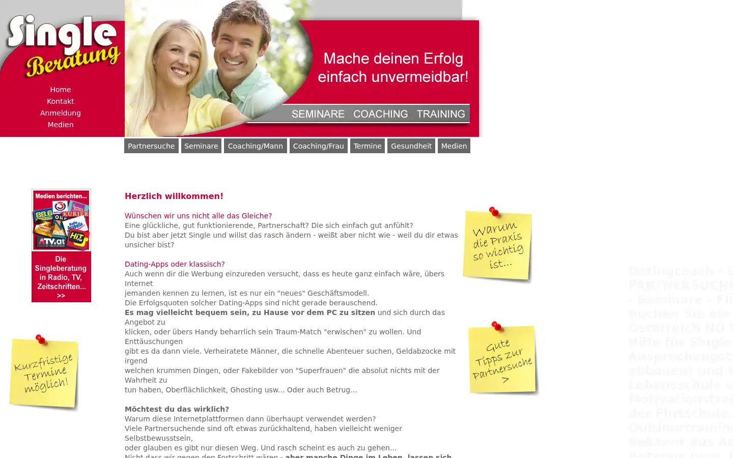 Screenshot of singleberatung.at