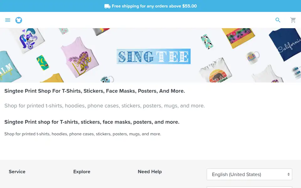 Screenshot of singtee.com