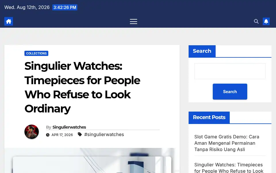 Screenshot of singulierwatches.com