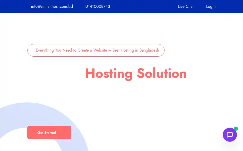 Screenshot of sinhaithost.com.bd