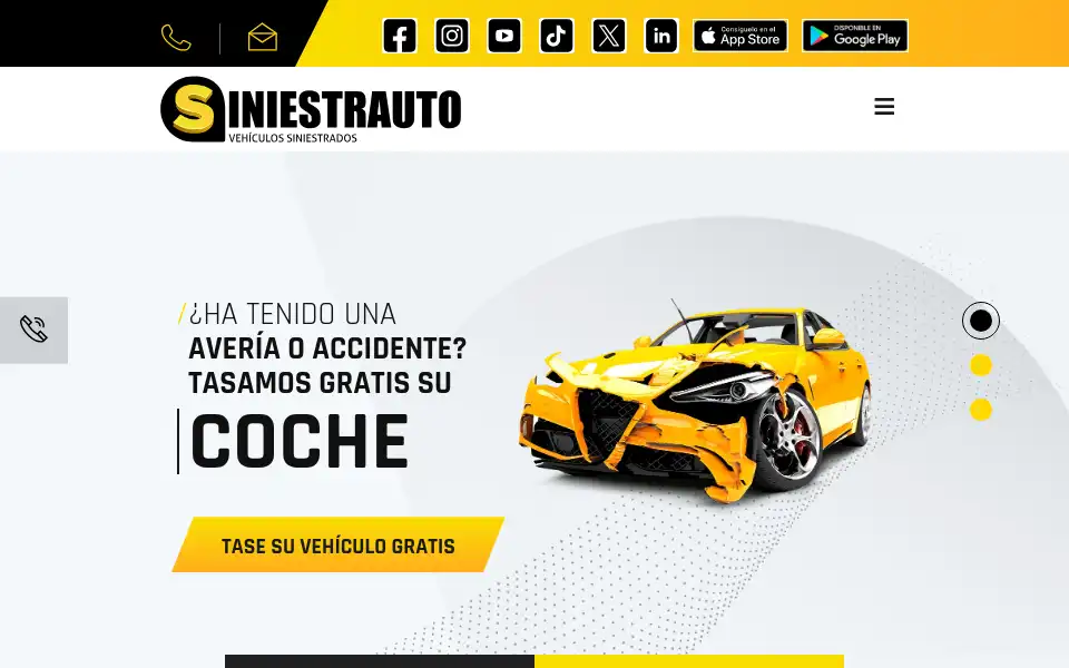 Screenshot of siniestrauto.com