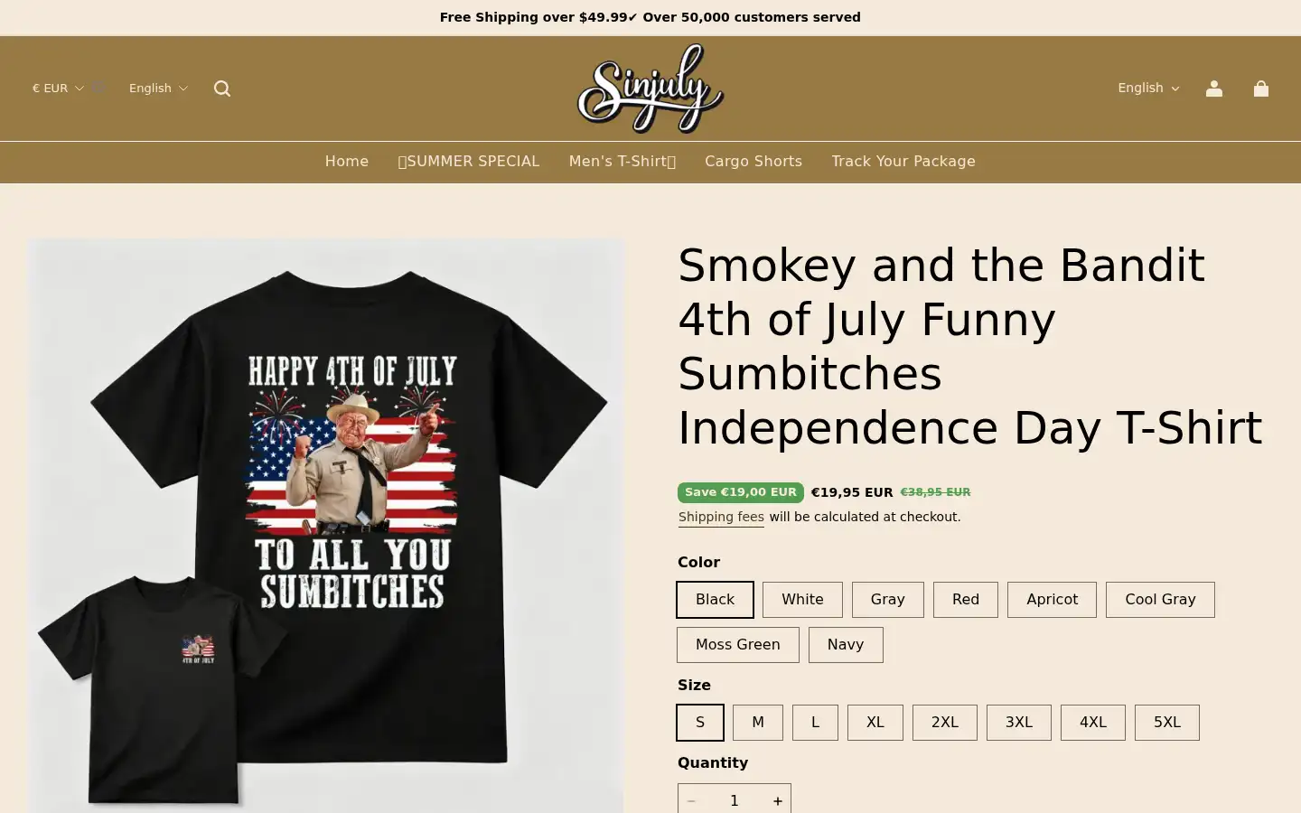 Screenshot of sinjuly.com