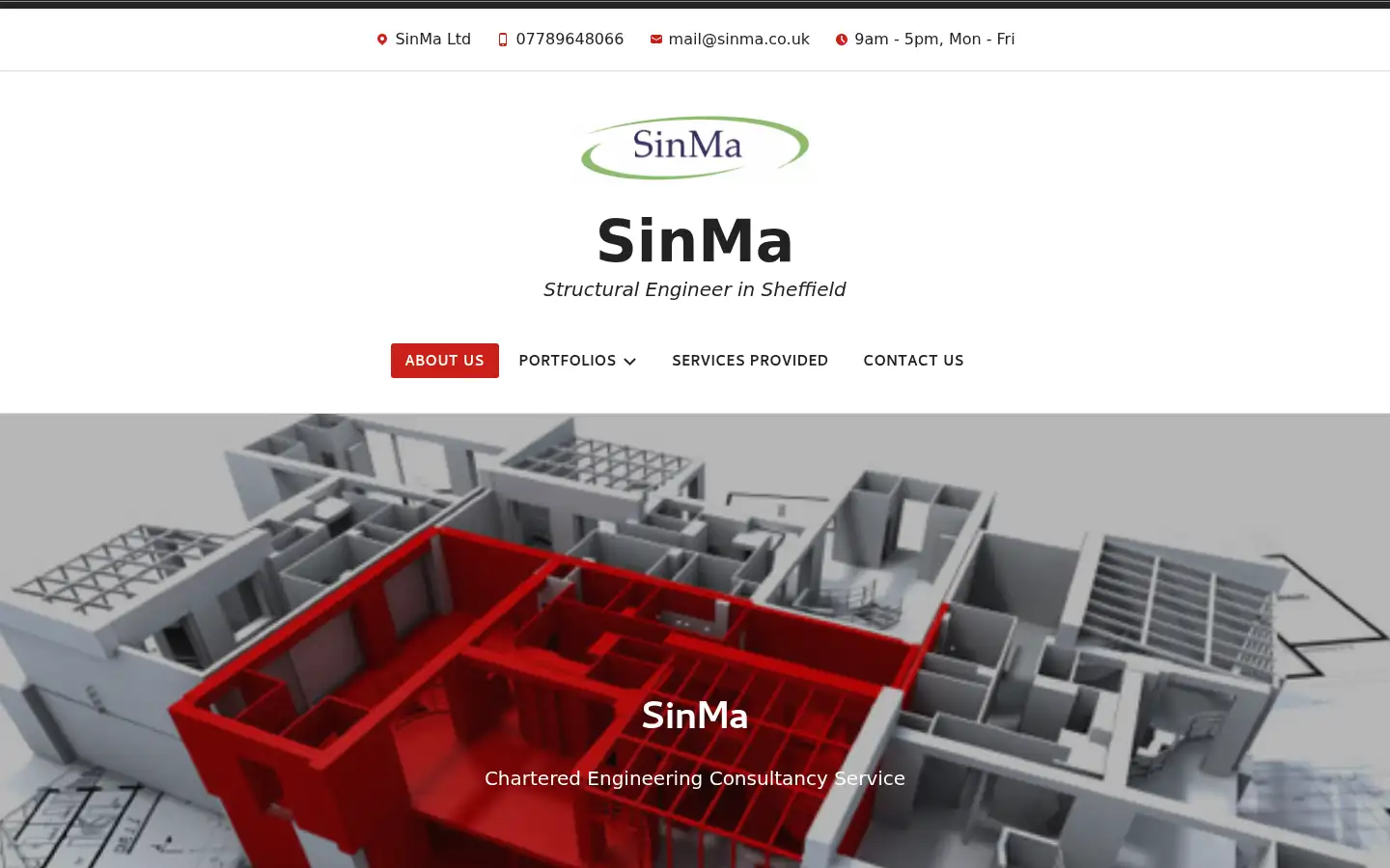 Screenshot of sinma.co.uk