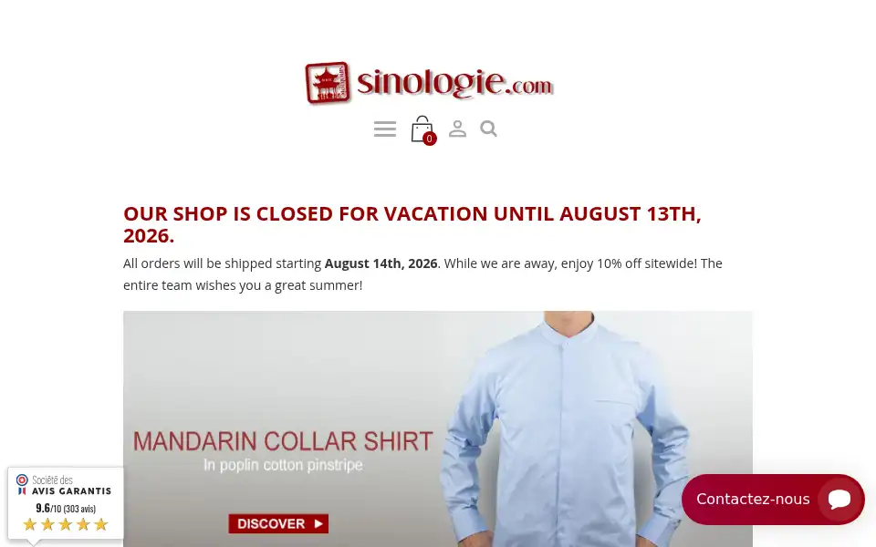 Screenshot of sinologie.fr