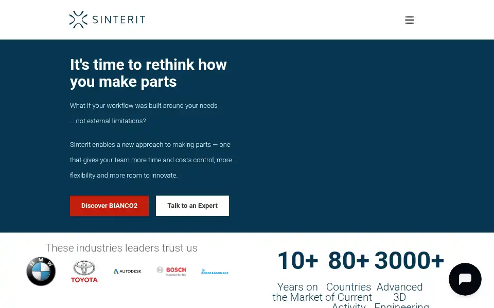 Screenshot of sinterit.com