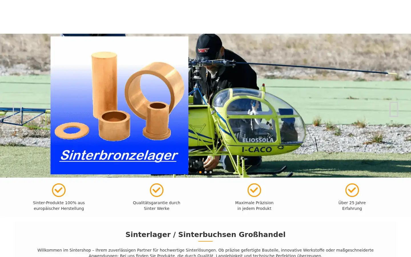 Screenshot of sintershop.de